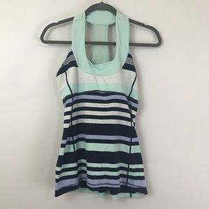 Lululemon Scoop Neck Tank Blue Stripes